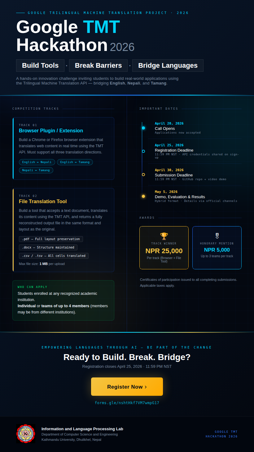 Open Call for Applications | Google TMT Hackathon 2026